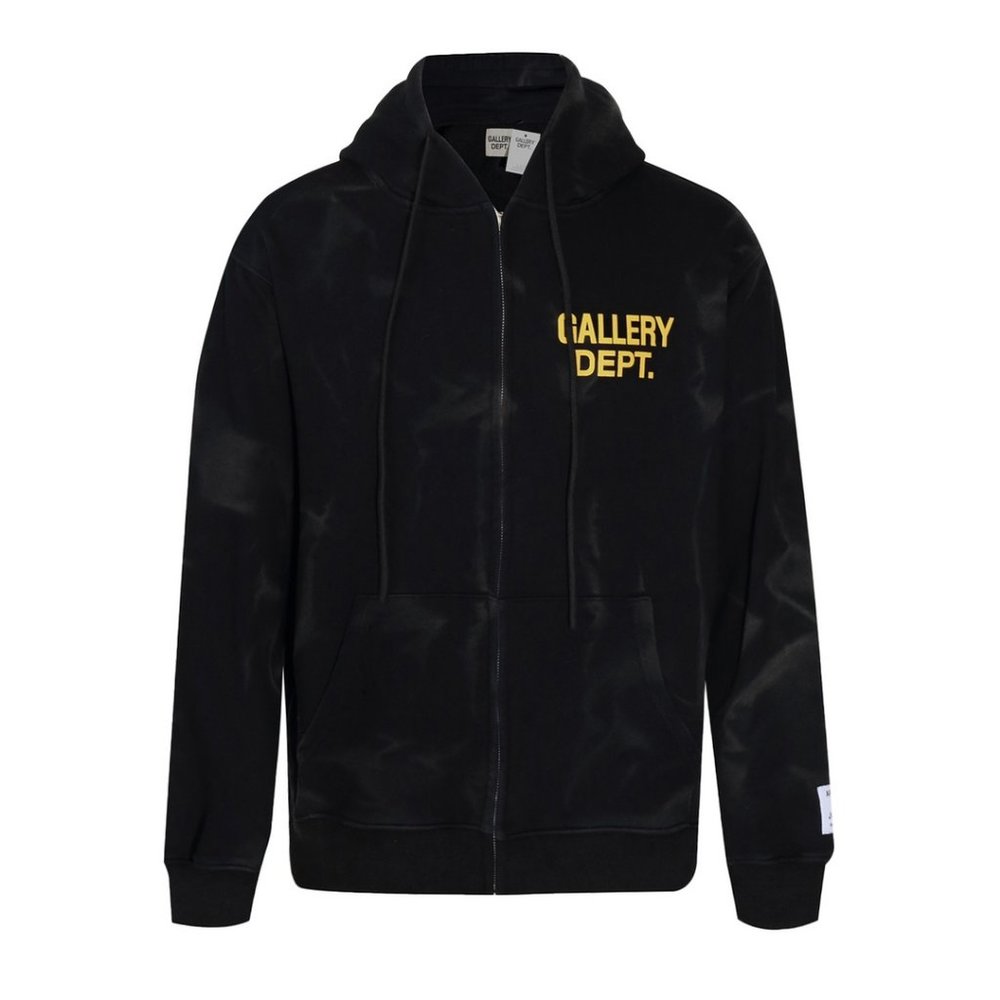 Gallery Dept Letter Logo Print Zip Hoodie